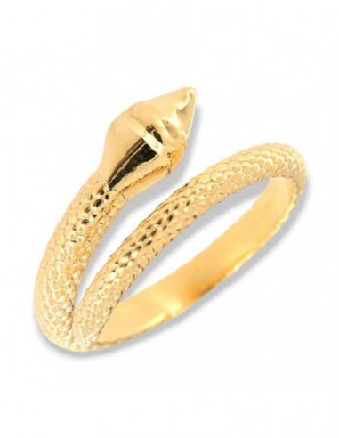 Anello Argento Dorato Serpente [1440fa07]