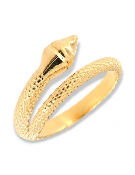Anello Argento Dorato Serpente [1440fa07]