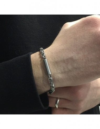 Bracciale Acciaio Cilindri [20cd7eb7]