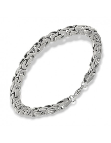 Bracciale Acciaio Catena Intrecciata Schiacciata [78a4cd28]