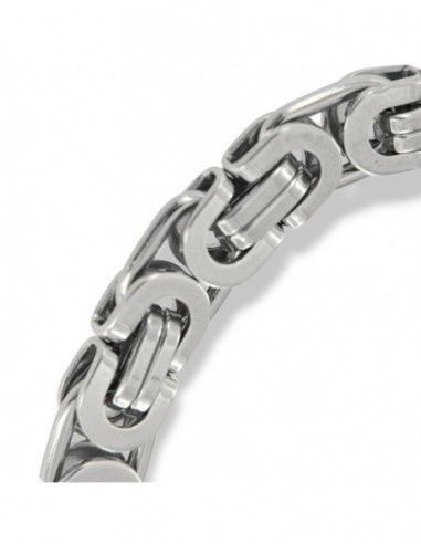 Bracciale Acciaio Catena Intrecciata Schiacciata [82797da8]