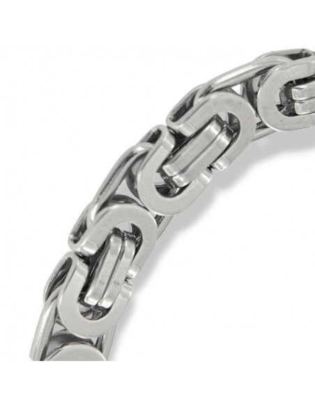 Bracciale Acciaio Catena Intrecciata Schiacciata [82797da8]