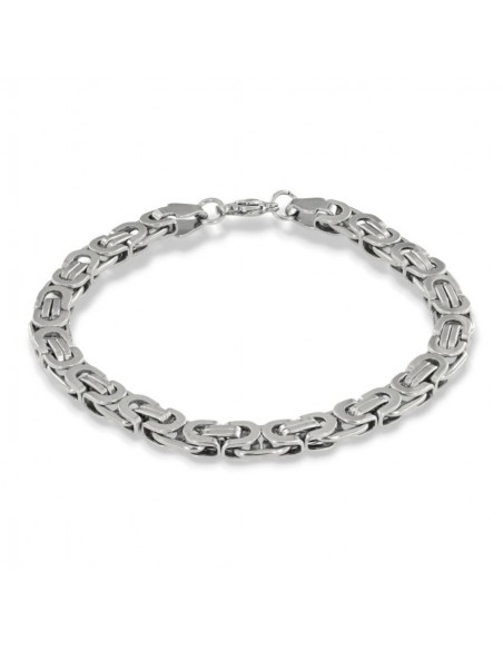 Bracciale Acciaio Catena Intrecciata Schiacciata [87293ab6]