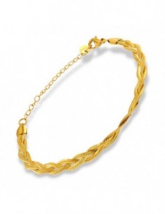 Bracciale Acciaio Dorato Maglia Snake Intrecciata [cfb90c2c]