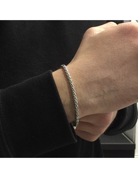 Bracciale Acciaio Maglia Quadrispiga [ba9a147e]
