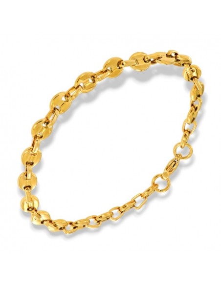 Bracciale Acciaio Dorato Maglia Marina [b3410f03]