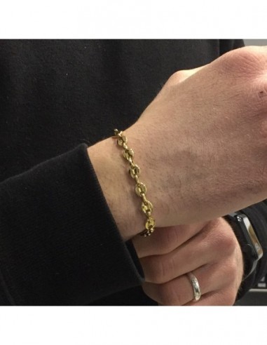 Bracciale Acciaio Dorato Maglia Marina [65e57fc5]