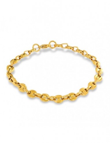Bracciale Acciaio Dorato Maglia Marina [d7a8f9df]