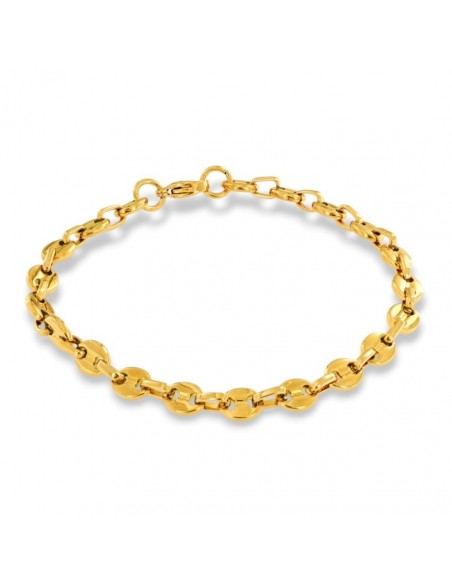 Bracciale Acciaio Dorato Maglia Marina [d7a8f9df]