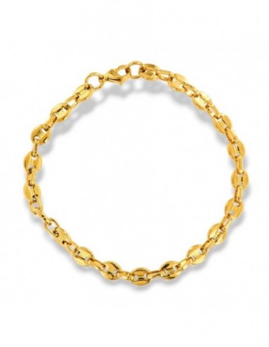 Bracciale Acciaio Dorato Maglia Marina [60b538db]