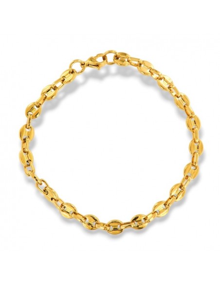 Bracciale Acciaio Dorato Maglia Marina [60b538db]