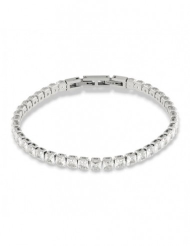 Bracciale Acciaio Tennis Zirconi Bianchi [2a0af4bd]