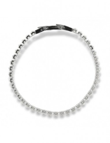 Bracciale Acciaio Tennis Zirconi Bianchi [9d1735b9]
