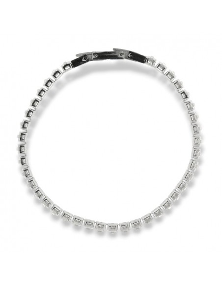 Bracciale Acciaio Tennis Zirconi Bianchi [9d1735b9]