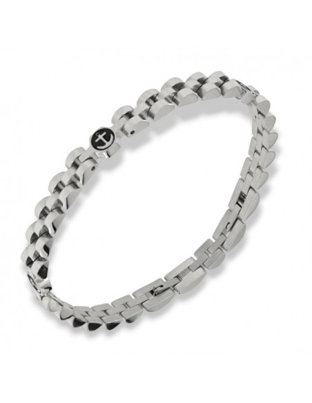 Bracciale Acciaio Maglia Jubilee Timone Nero [ab951dd8]