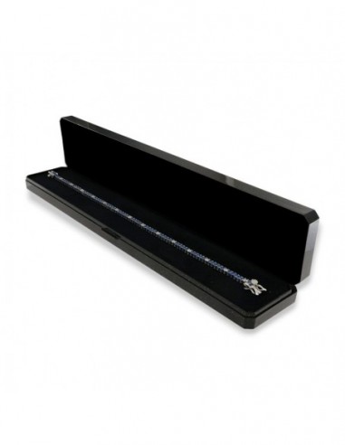 Bracciale Argento Tennis Zirconi Blu Bianchi 2MM [f56d38a1]