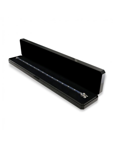 Bracciale Argento Tennis Zirconi Blu Bianchi 2MM [f56d38a1]