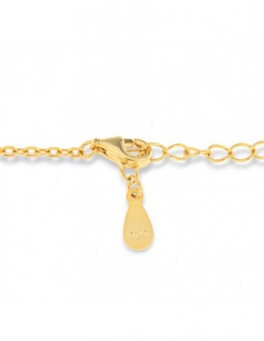 Collana Argento Dorato Punto Luce Verde Goccia [6ad76aaa]