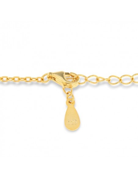 Collana Argento Dorato Punto Luce Verde Goccia [6ad76aaa]