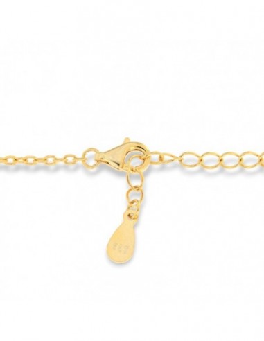 Collana Argento Dorato Punto Luce Rosso Goccia [ed7bb2ab]