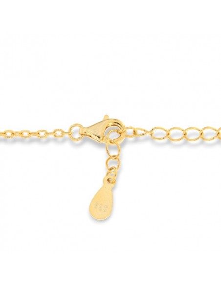 Collana Argento Dorato Punto Luce Rosso Goccia [ed7bb2ab]