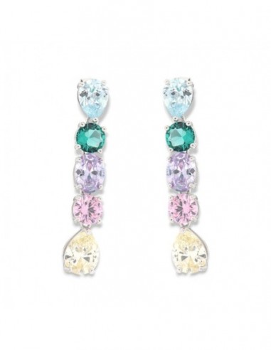 Orecchini Argento Rodiato Punto Luce Pendente [47858fa2]