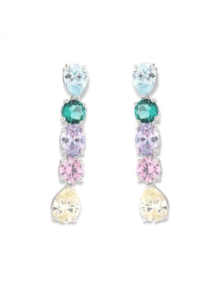 Orecchini Argento Rodiato Punto Luce Pendente [47858fa2]
