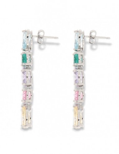 Orecchini Argento Rodiato Punto Luce Pendente [5e37701c]