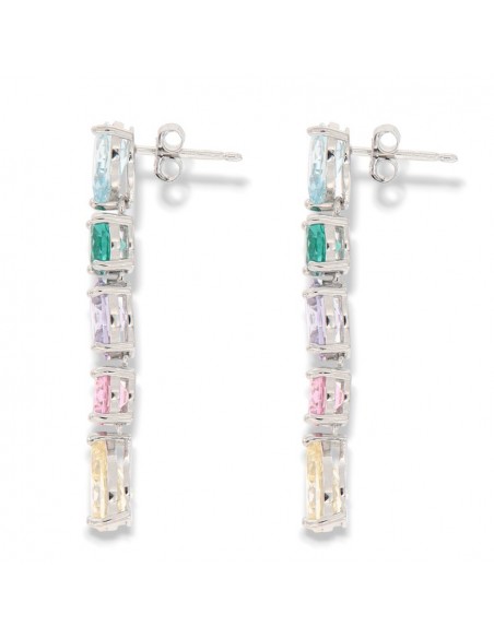 Orecchini Argento Rodiato Punto Luce Pendente [5e37701c]