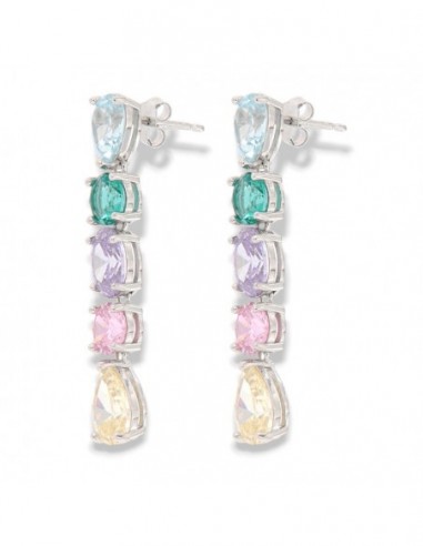 Orecchini Argento Rodiato Punto Luce Pendente [5b673702]