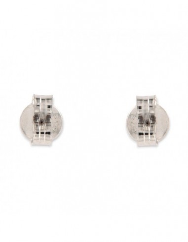 Orecchini Argento Rodiato Punto Luce Zirconi Rosa 4MM [c5fe8957]