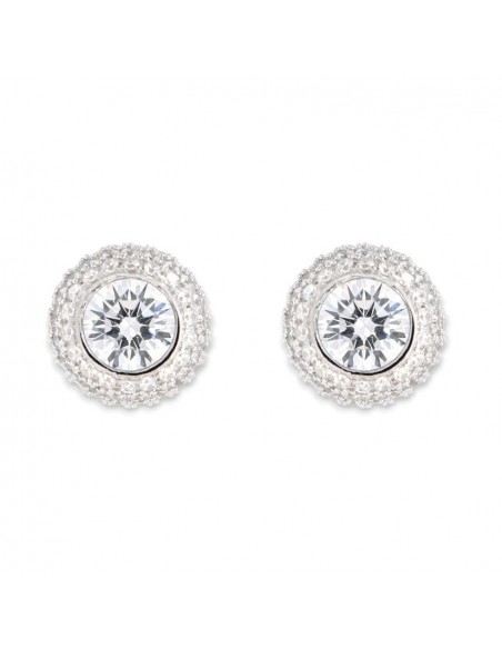 Orecchini Argento Rodiato Punto Luce Pavè Zirconi Bianchi [d8620a9b]