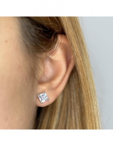 Orecchini Argento Rodiato Punto Luce Quadrato 5MM [5fa5bcdc]