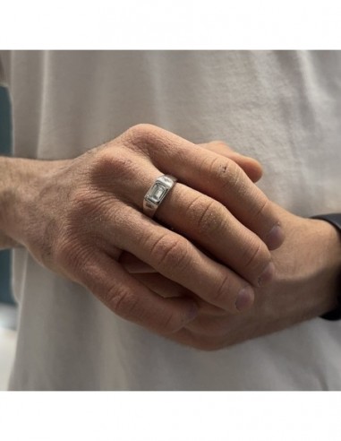 Anello Argento Rodiato Chevalier Zirconi Bianchi [cd99f526]