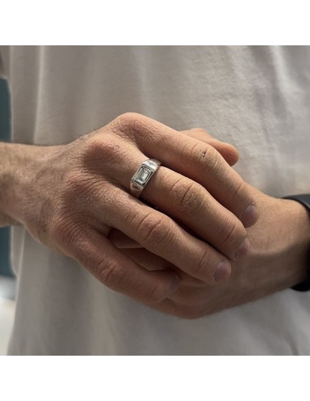 Anello Argento Rodiato Chevalier Zirconi Bianchi [cd99f526]