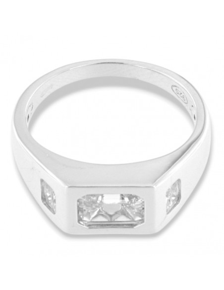 Anello Argento Rodiato Chevalier Zirconi Bianchi [11eff135]