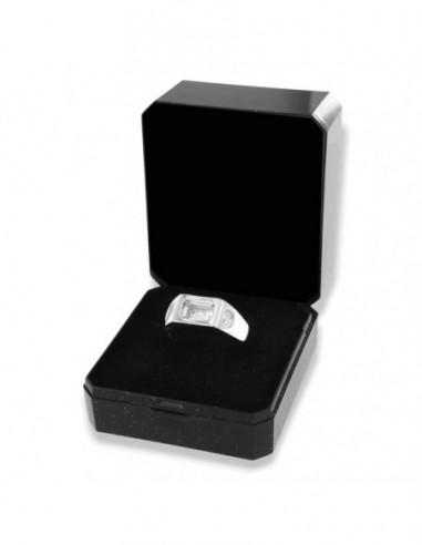 Anello Argento Rodiato Chevalier Zirconi Bianchi [a6f23031]