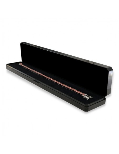 BRACCIALE ARGENTO TENNIS ZIRCONI ARANCIO 3 MM 18CM [3886a50b]