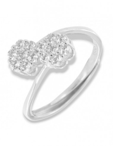 Anello Argento Rodiato Magic Intrecciato Gambo Regolabile [939a9b43]