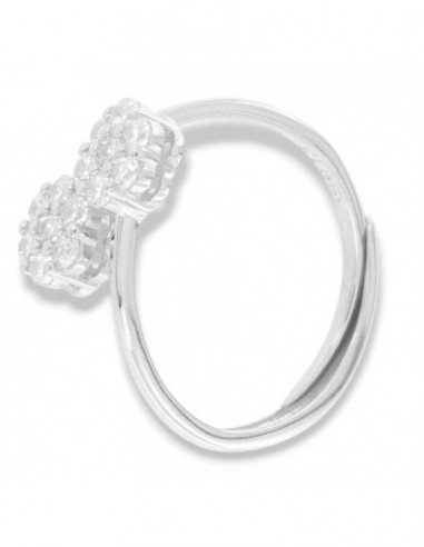 Anello Argento Rodiato Magic Intrecciato Gambo Regolabile [96cadc5d]