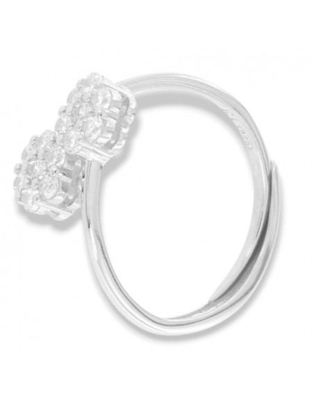 Anello Argento Rodiato Magic Intrecciato Gambo Regolabile [96cadc5d]