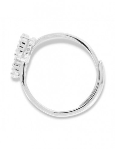 Anello Argento Rodiato Magic Intrecciato Gambo Regolabile [21d71d59]