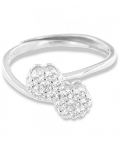 Anello Argento Rodiato Magic Intrecciato Gambo Regolabile [f8f15e54]