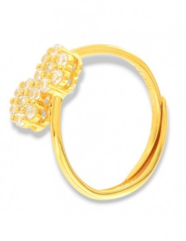 Anello Argento Dorato Magic Intrecciato Gambo Regolabile [0b84f754]