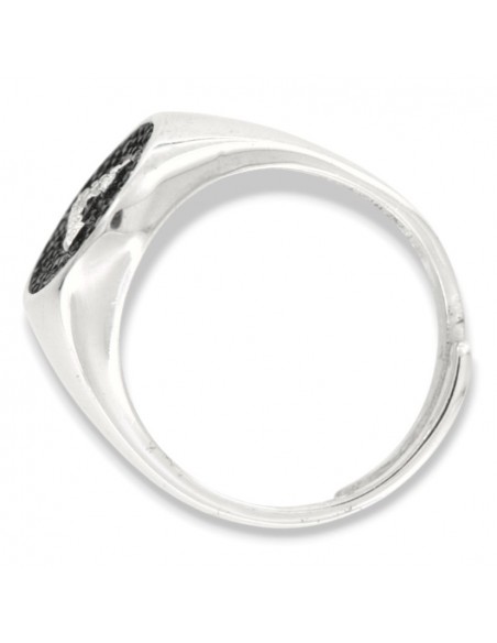 Anello Argento Rodiato Chevalier Iniziale Lettera A [fdb3f299]