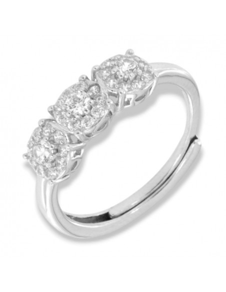 Anello Argento Rodiato Trilogy Magic Zirconi Bianchi [daf50474]