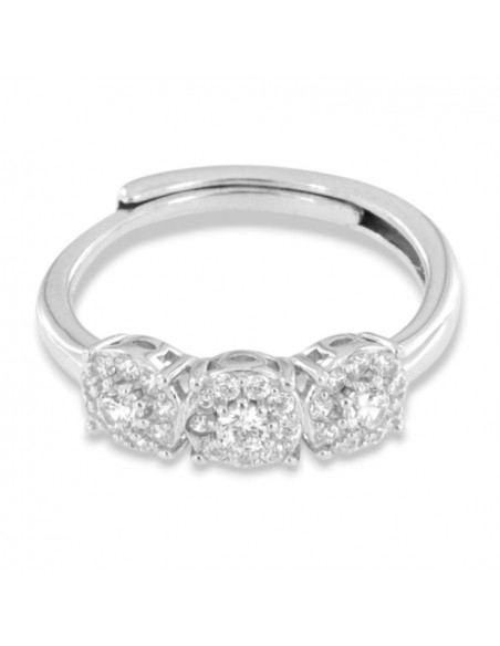 Anello Argento Rodiato Trilogy Magic Zirconi Bianchi [b19ec163]