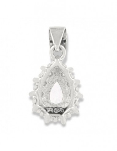 Ciondolo Argento Rodiato Principessa Bianca Goccia [1538013f]