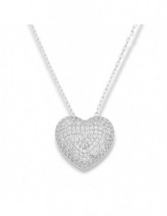 Collana Argento Rodiato Cuore Pavettato Piccolo [52442a57]