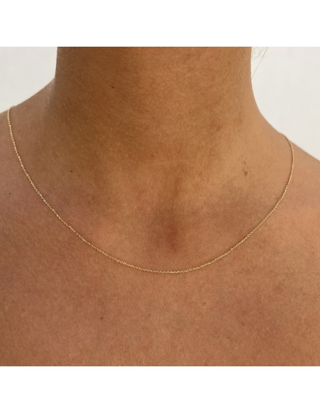Collana Oro Giallo Maglia Rollo Diamantata 40/45/50CM 1,25GR [528b58ed]